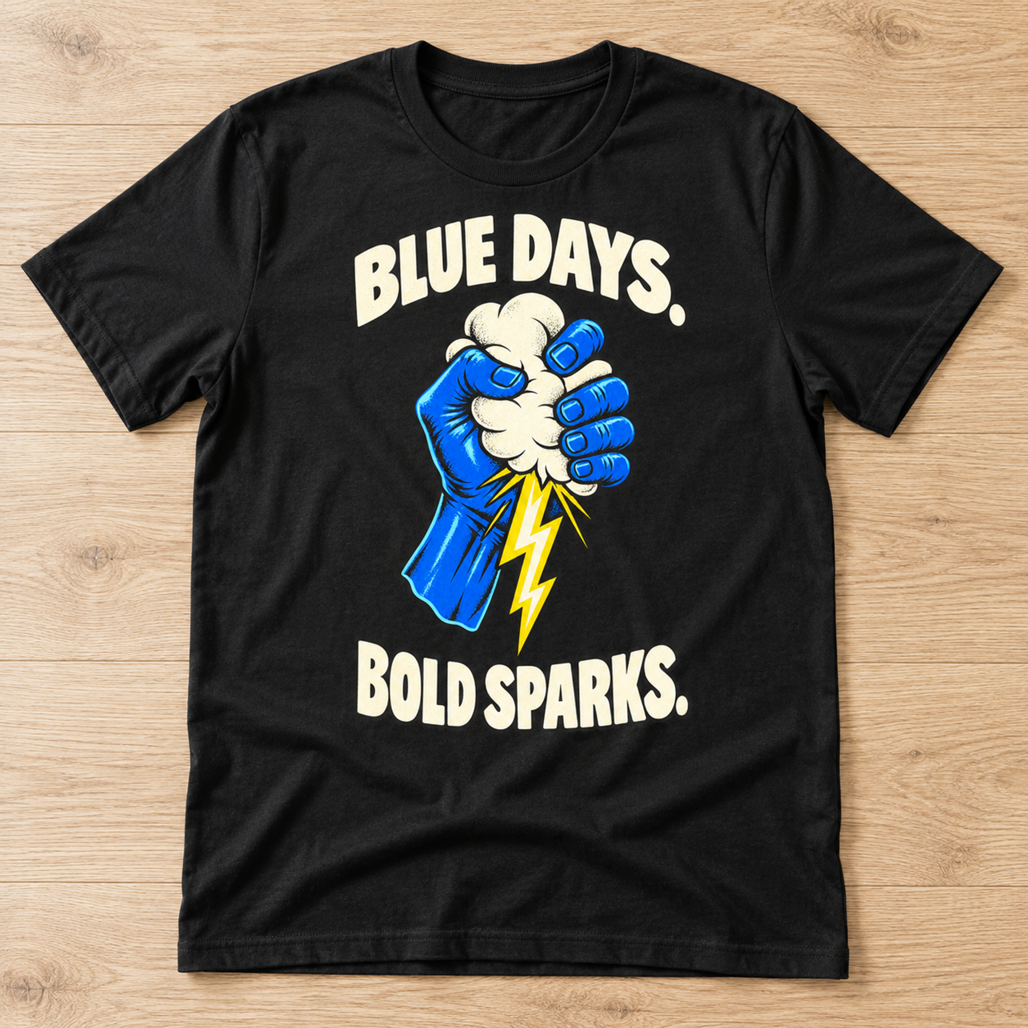 Blue Cloud Lightning T-Shirt