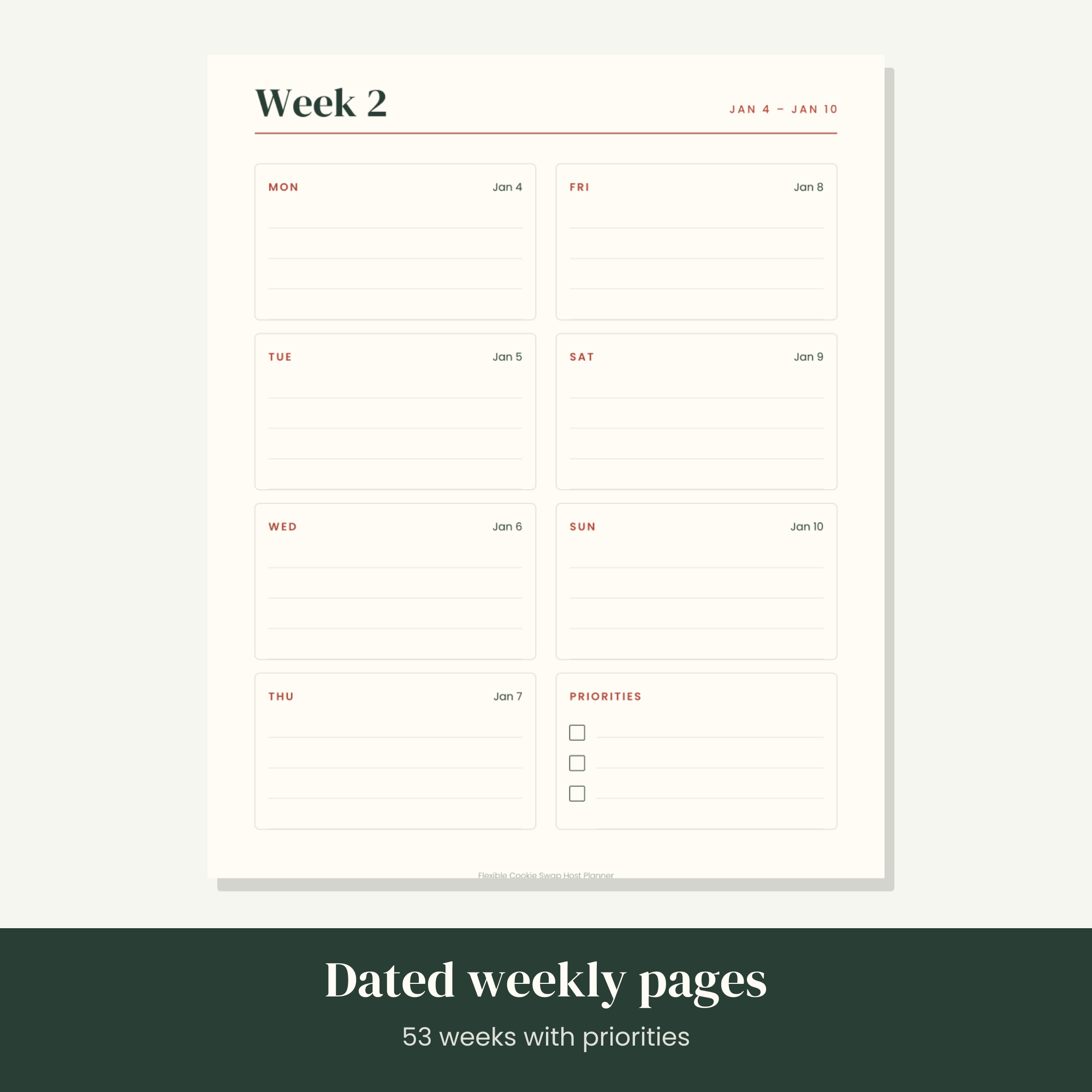 Flexible Cookie Swap Host Planner — image 3