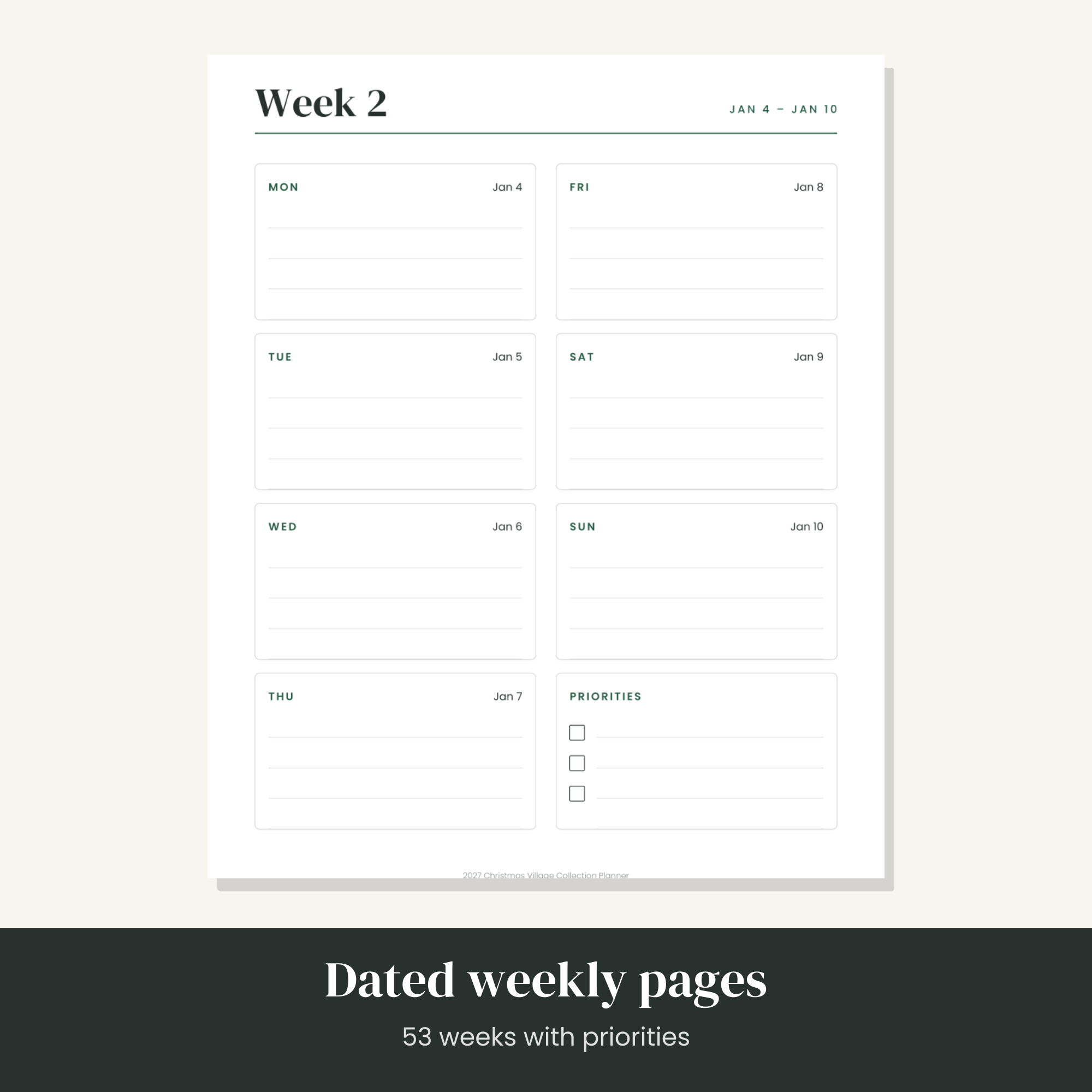 2027 Christmas Village Collection Planner — image 3