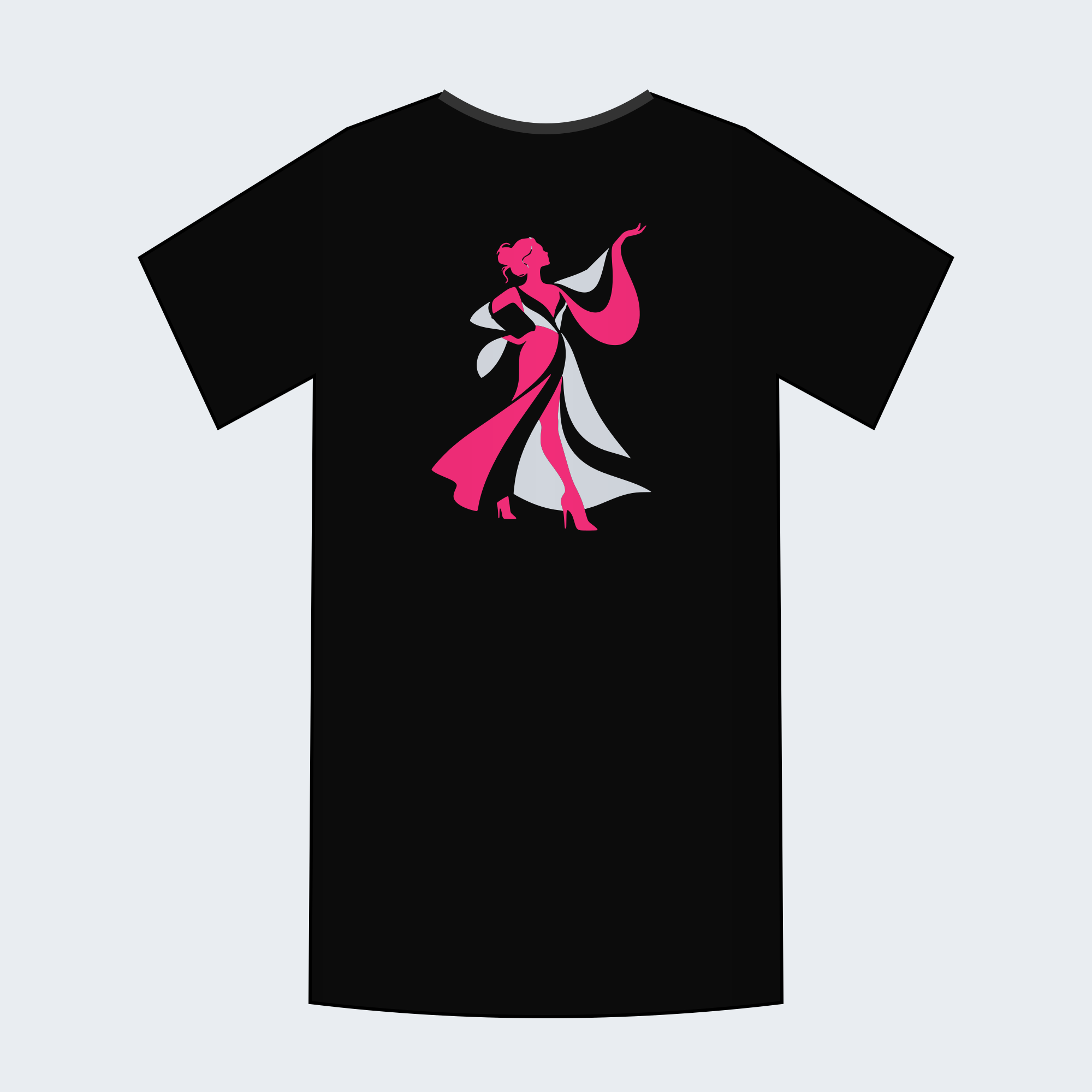 Pink Silhouette Graphic Tee