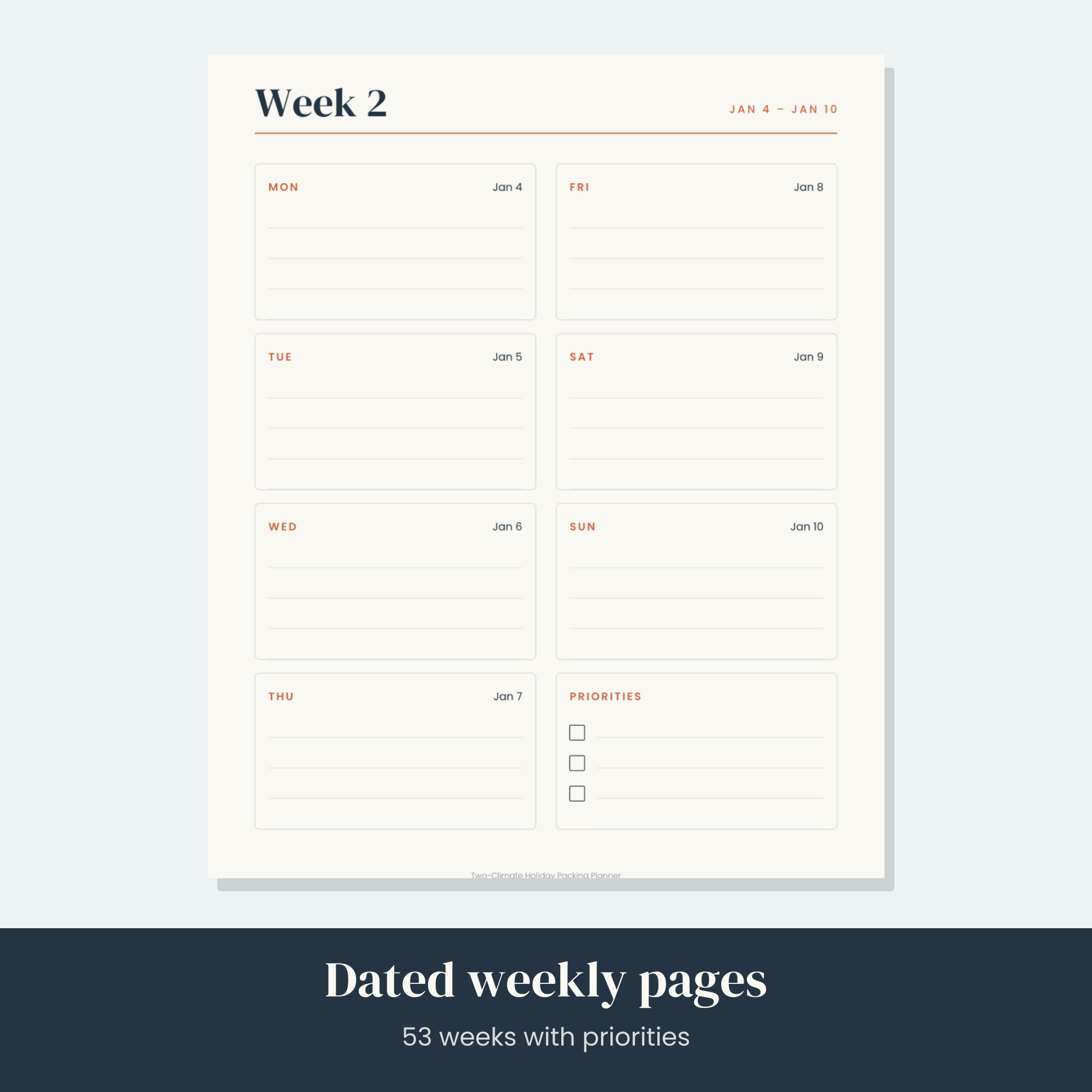 Two-Climate Holiday Packing Planner — image 3