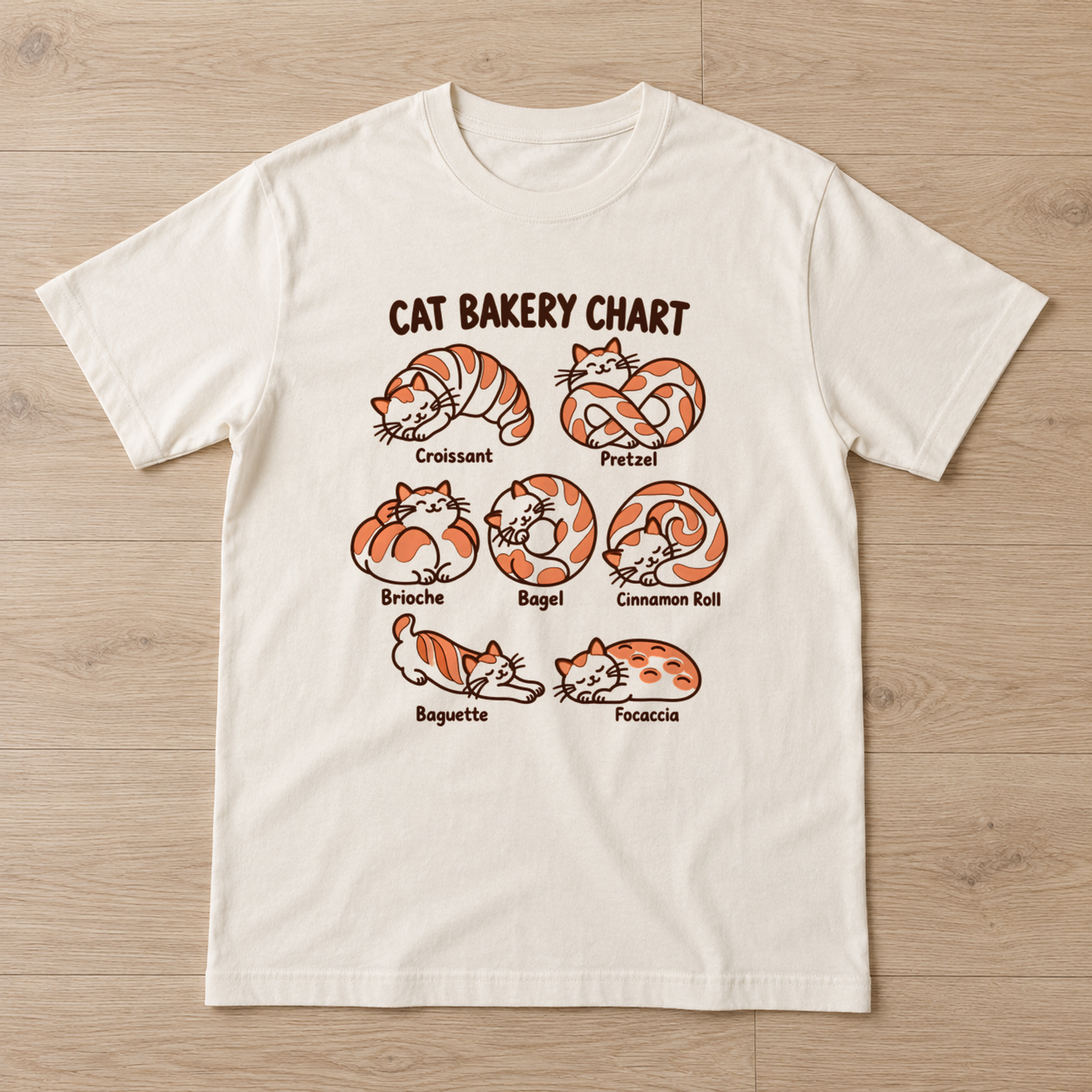 Cat Bread Chart T-Shirt