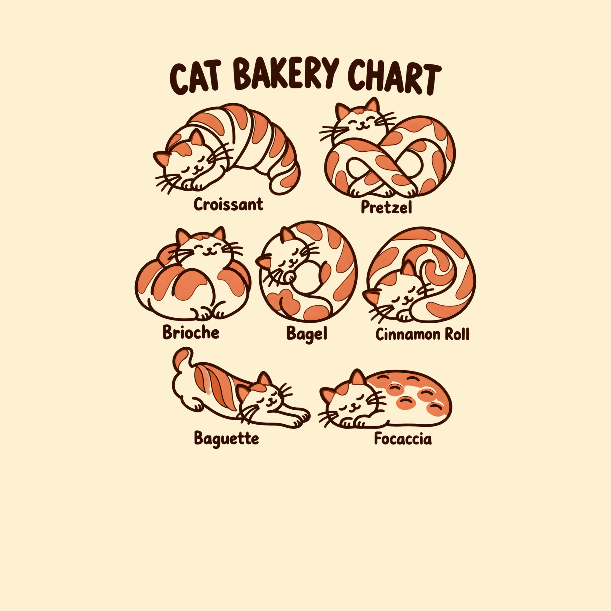 Cat Bread Chart T-Shirt — image 2