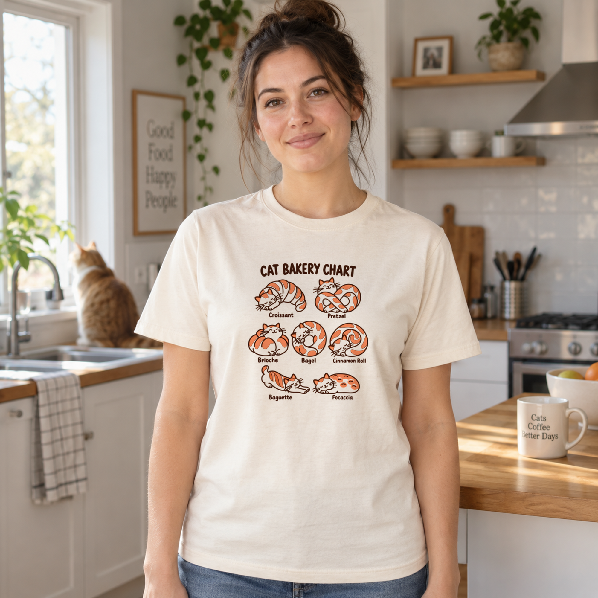 Cat Bread Chart T-Shirt — image 3
