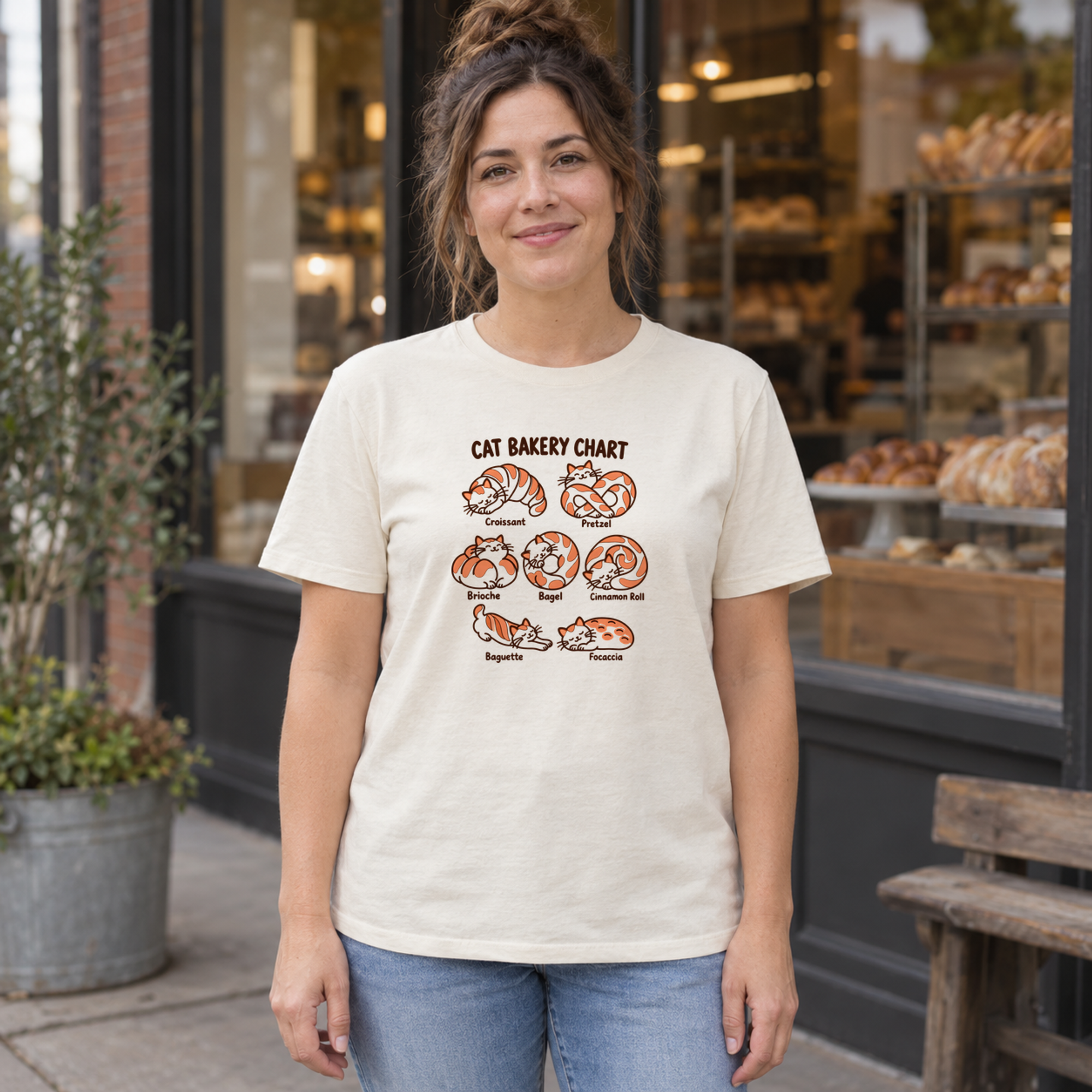 Cat Bread Chart T-Shirt — image 4