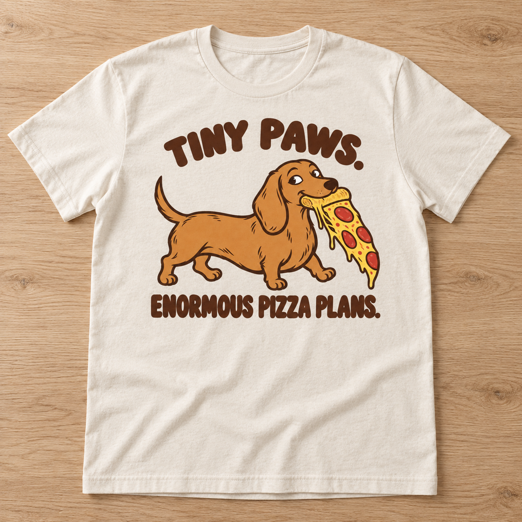 Dachshund Pizza Humor T-Shirt