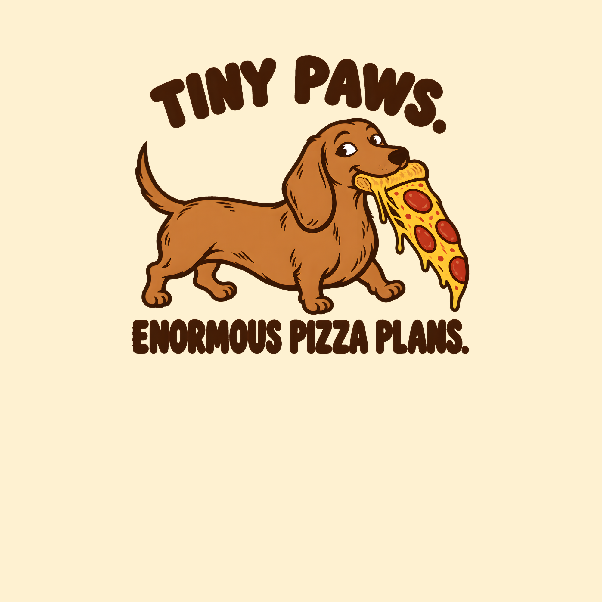Dachshund Pizza Humor T-Shirt — image 2